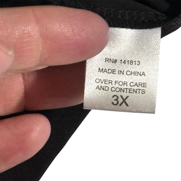 Nikki by Nikki Poulos Open Front Cardigan Stretch Long Sleeve Black Sz 3X - Picture 10 of 13